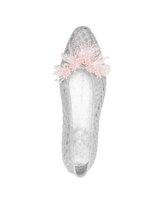 HEAVENLY JELLY White Tassel Ballet Flats