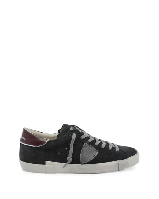 Philippe Model Black Prsx Suede Sneakers for men