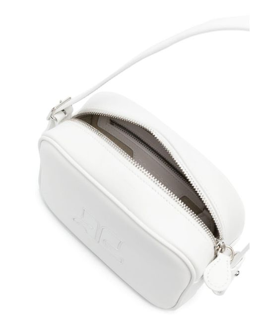 Courreges White Reedition Leather Camera Bag