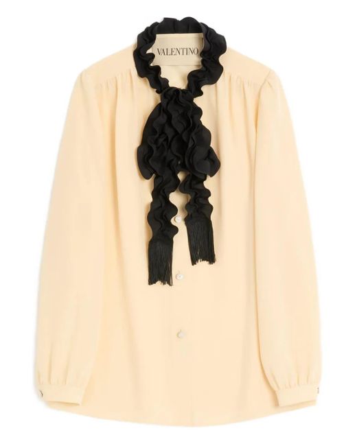 Valentino Garavani Natural Crepe De Chine Shirt