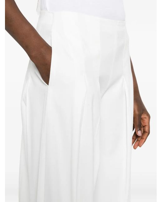 Alice + Olivia White Pleated Pants