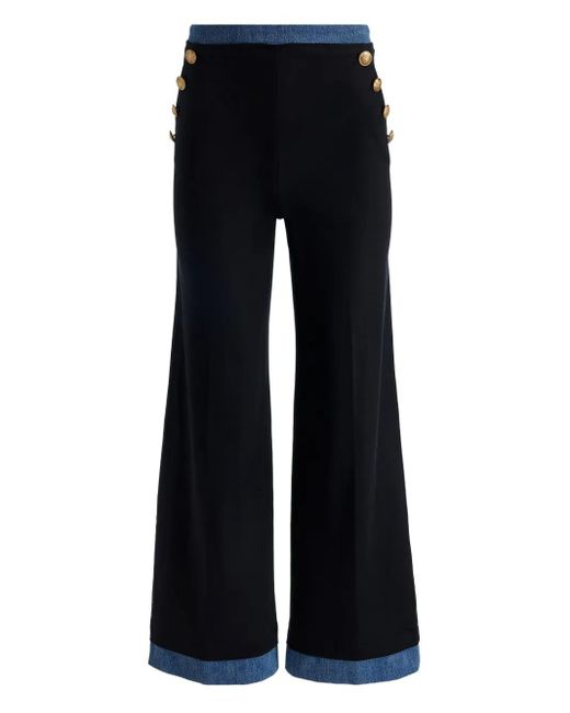 Alice + Olivia Narin Cropped Broek in het Black