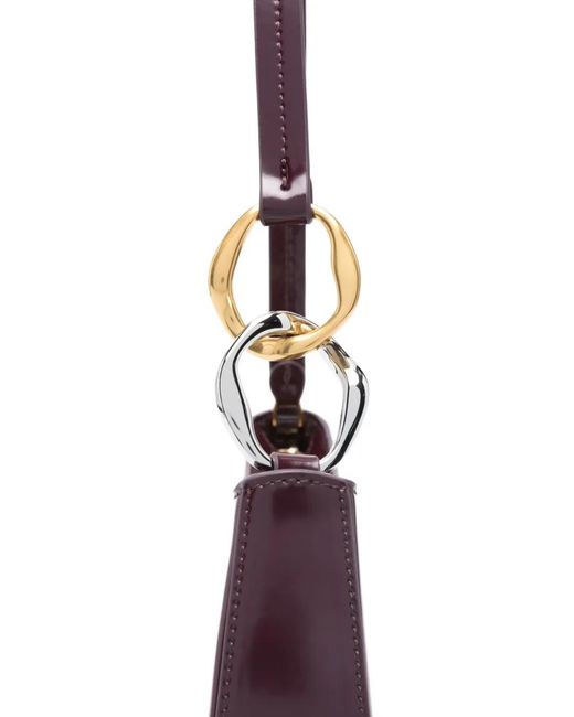 Staud Purple Ollie Shoulder Bag With Curved Handle