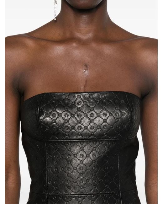 MARINE SERRE Black Minikleid Mit Monogramm