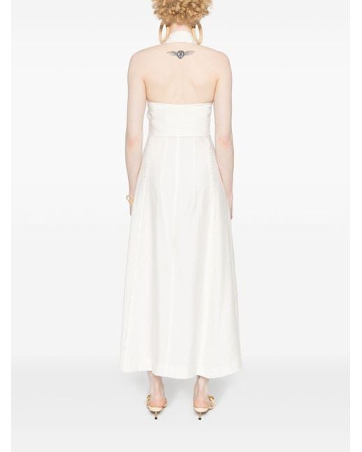 Cult Gaia Maxi-jurk Met Halternek in het White