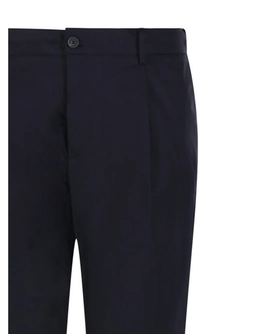 Entre Amis Blue Pleated Trousers for men
