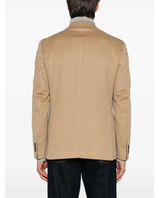 Tagliatore Natural Brooch-Detail Blazer for men