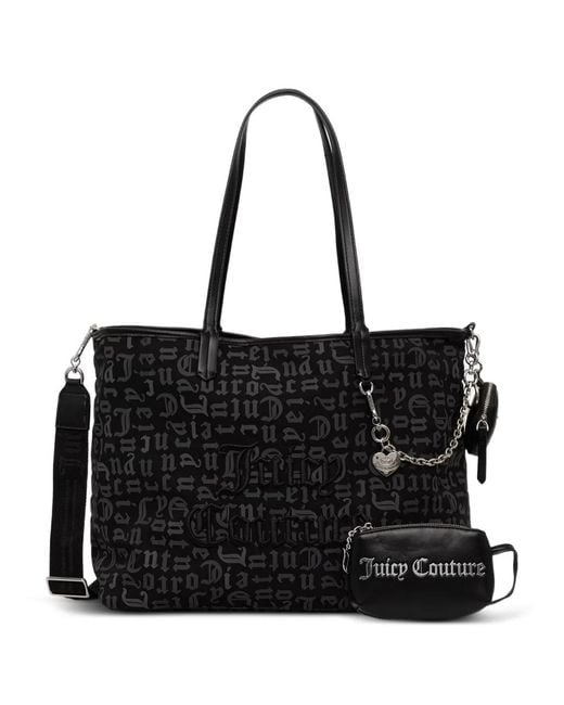 Juicy Couture Black Logo-Print Tote Bag
