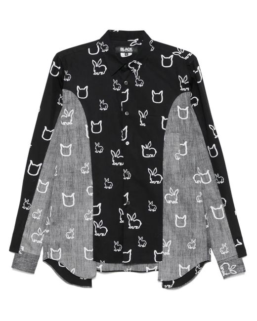 COMME DES GARÇON BLACK Black Graphic-Print Shirt