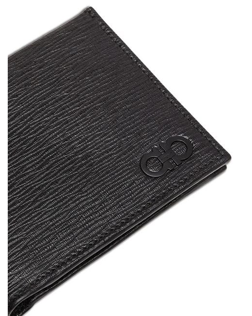 Ferragamo Black Gancini Wallet for men