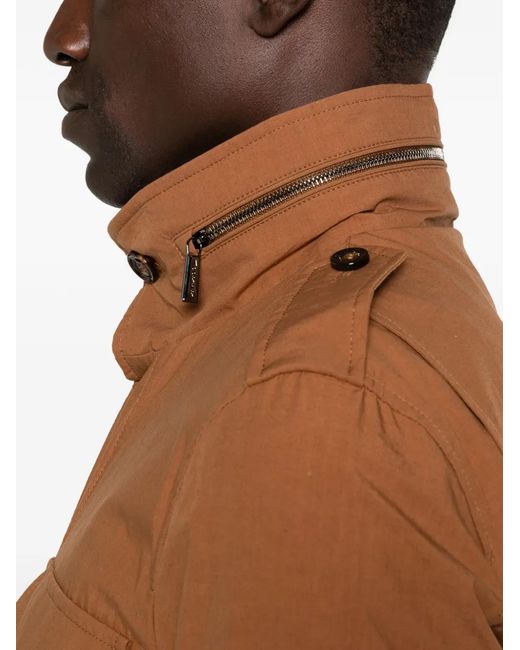 Moorer Brown Denver Flap-Pocket Jacket for men