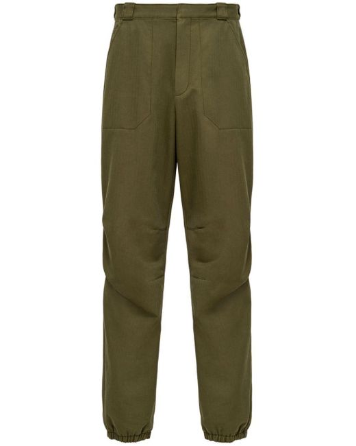 Prada Green Cotton Tapered Pants for men