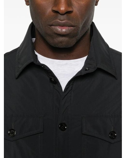 Moorer Black Buttoned Pocket Jacket for men