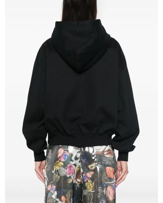 Y-3 X Adidas Logo-Print Hoodie in het Black