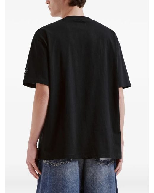Izzue Black T-Shirt À Logo Imprimé for men