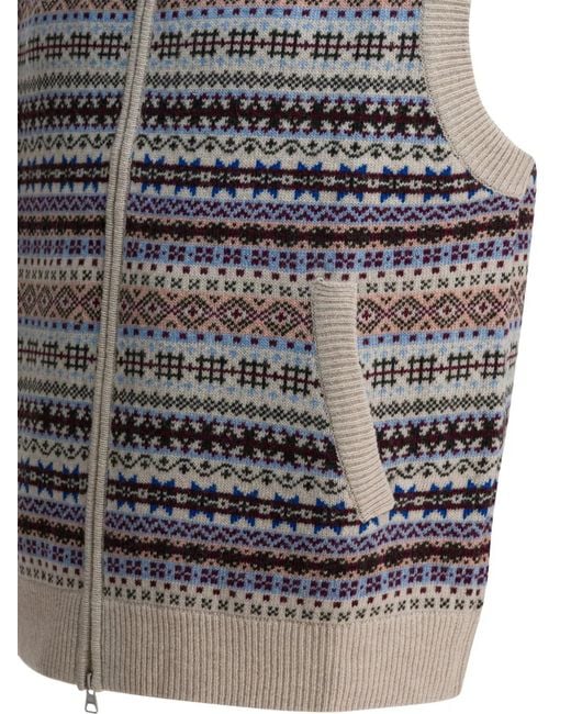 NN07 Natural Roobie Zip-Up Vest for men