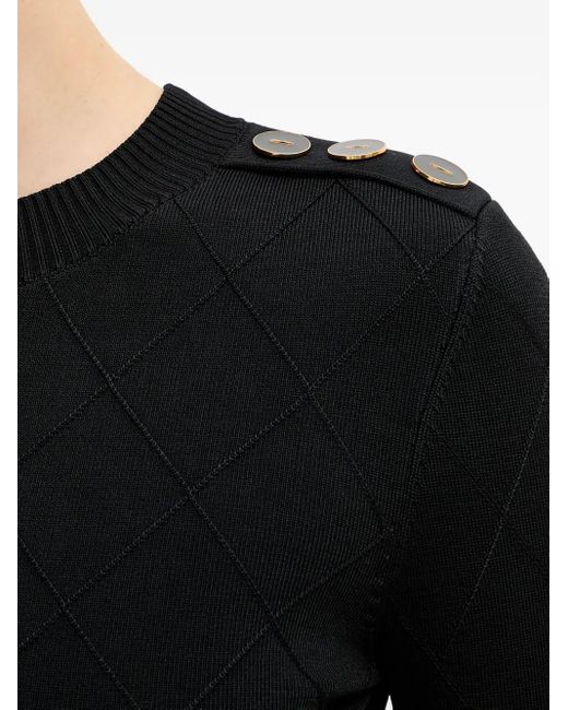 Jersey Con Botones Y Efecto De Rombos MARCIANO BY GUESS de color Black