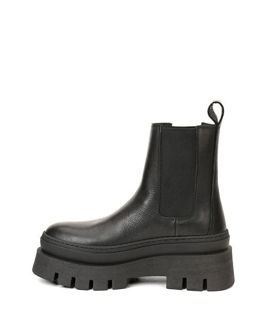 COPENHAGEN Black Lug-Sole Flat Shoes