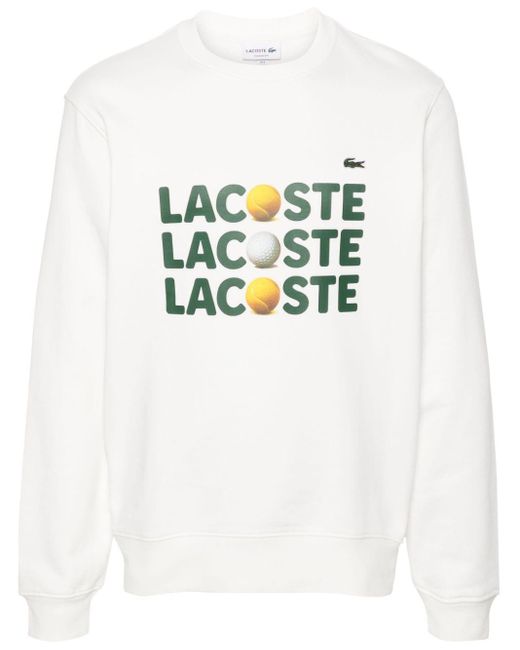 Lacoste Sweatshirt mit Logo-Print in White für Herren