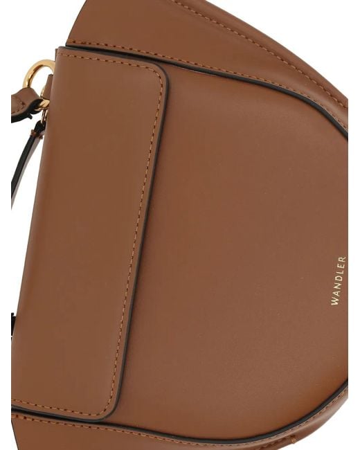 Wandler Brown Mini Hortensia Leather Tote Bag