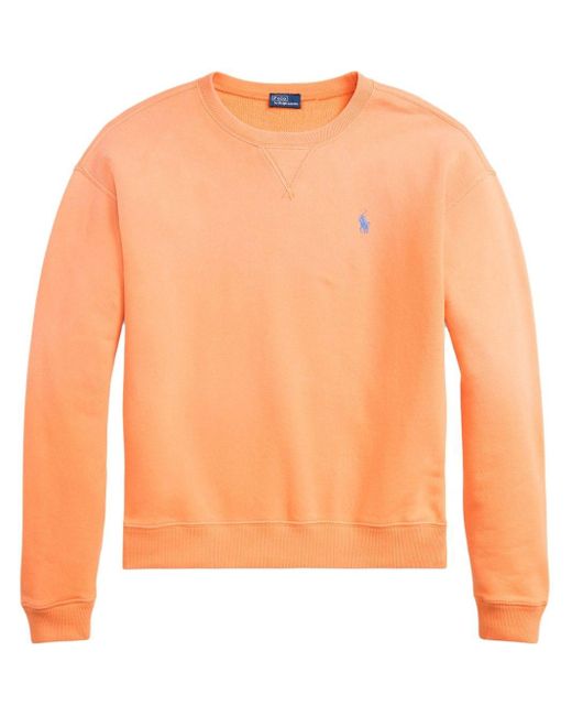 Polo Ralph Lauren Orange Polo Pony Cotton Sweatshirt