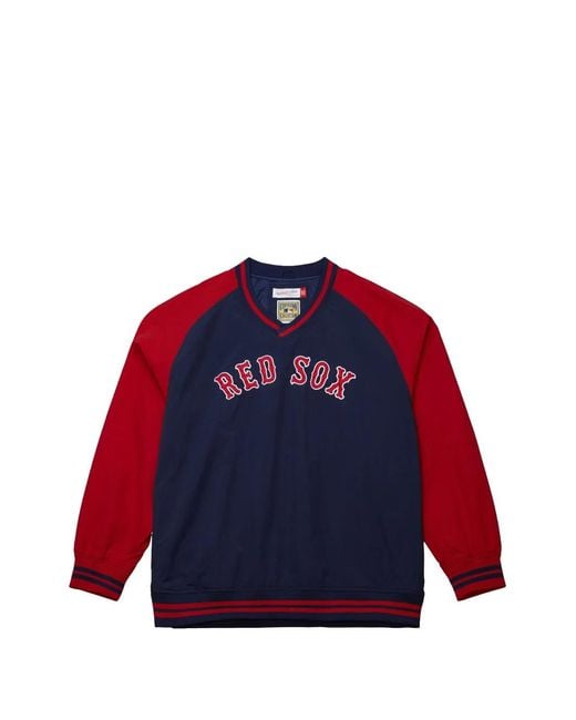 Mitchell & Ness Red Mlb Boston Sox Pullover for men