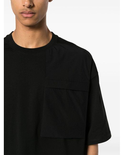 Thom Krom Black Contrast Crew-neck T.-shirt for men
