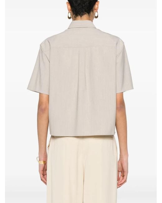 Theory White Mélange-Effect Shirt