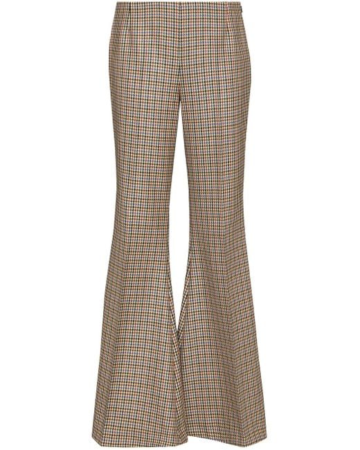 Stella McCartney Multicolor Houndstooth-Pattern Flared Trousers