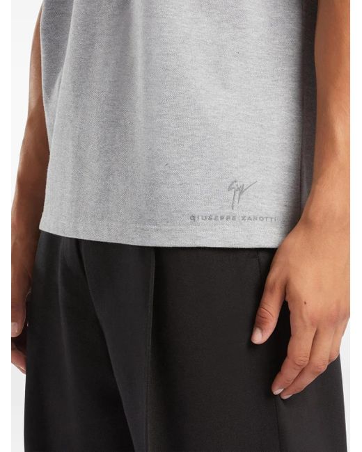 Giuseppe Zanotti Gray Lr-63 Cotton Polo Shirt for men