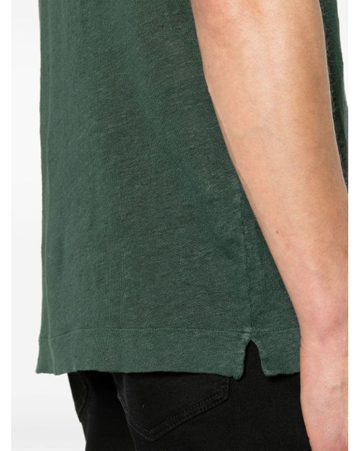 Boglioli Linnen T-shirt Met Ronde Hals in het Green voor heren