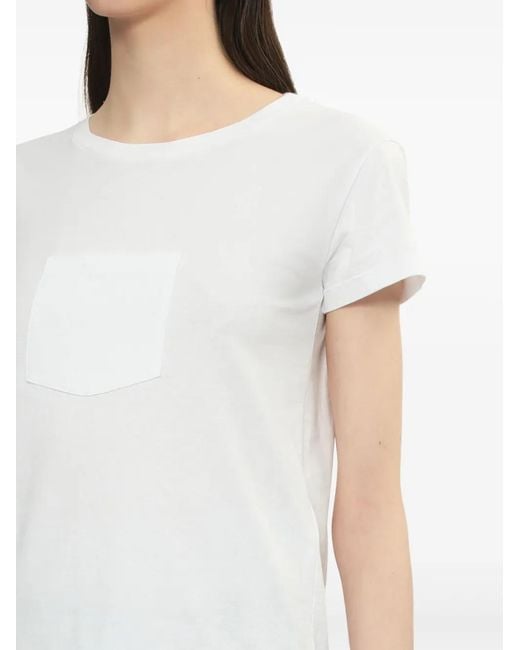MM6 by Maison Margiela White Pocket-Detail T-Shirt