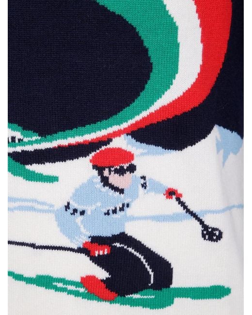 Mc2 Saint Barth Blue Heron Graphic Crew-Neck Sweater for men