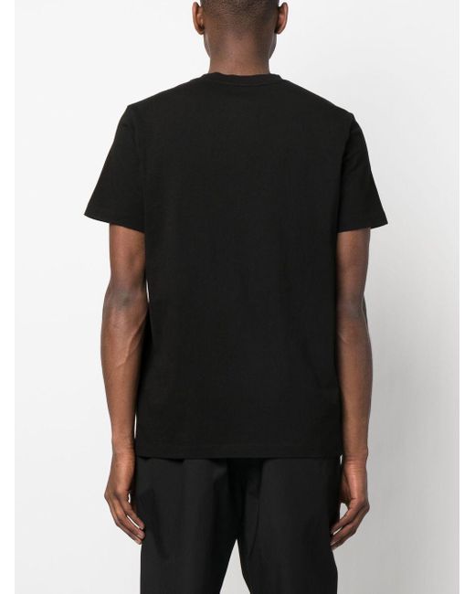 T-shirt à logo imprimé Moncler pour homme en coloris Black