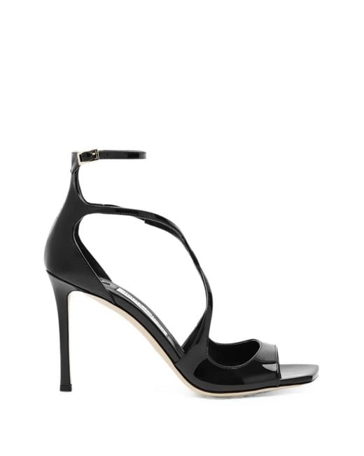 Jimmy Choo White Azia Patent-Leather Sandals