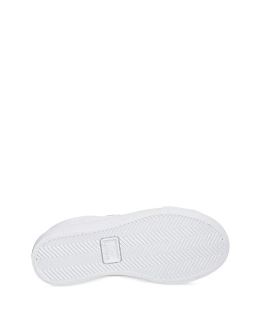 Lacoste クロコエンボス レザースニーカー White