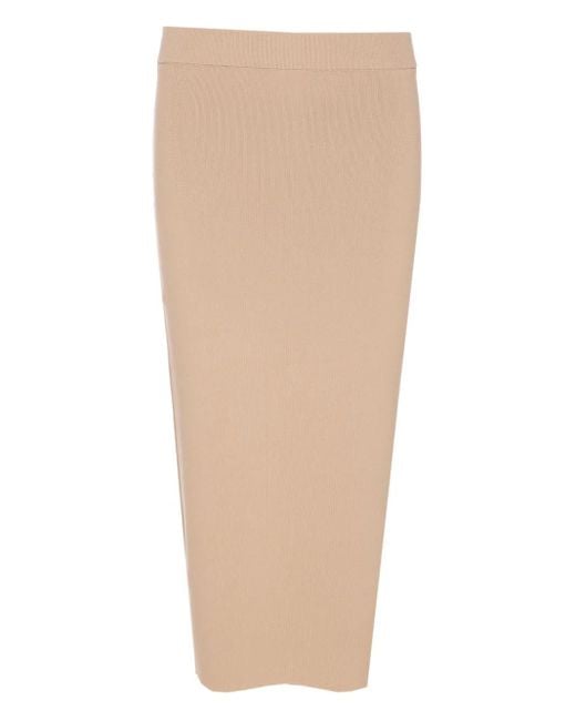 Max Mara Losanna Midi Skirt Natural