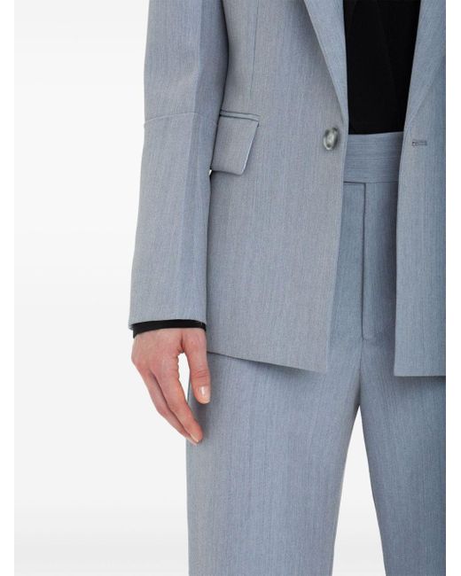 Victoria Beckham Gray Panelled Blazer