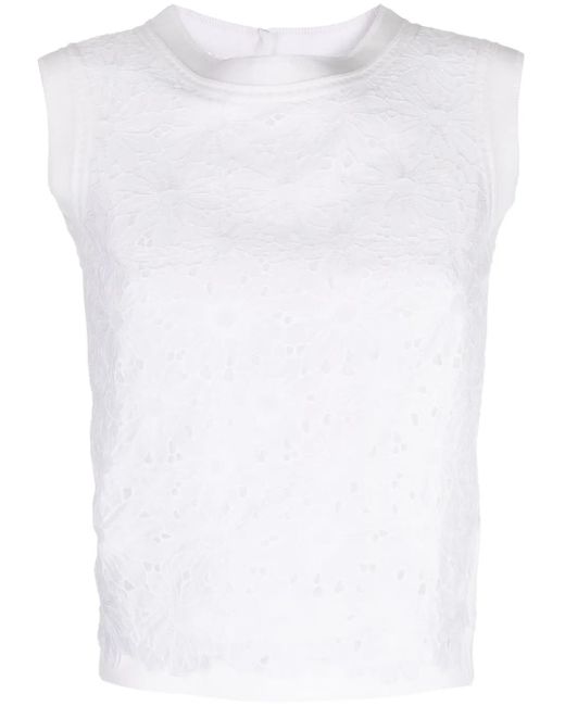 Shiatzy Chen Mouwloos Hemd in het White