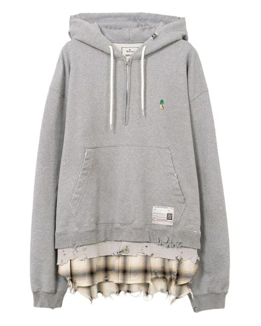メンズ Maison Mihara Yasuhiro レイヤード パーカー Gray