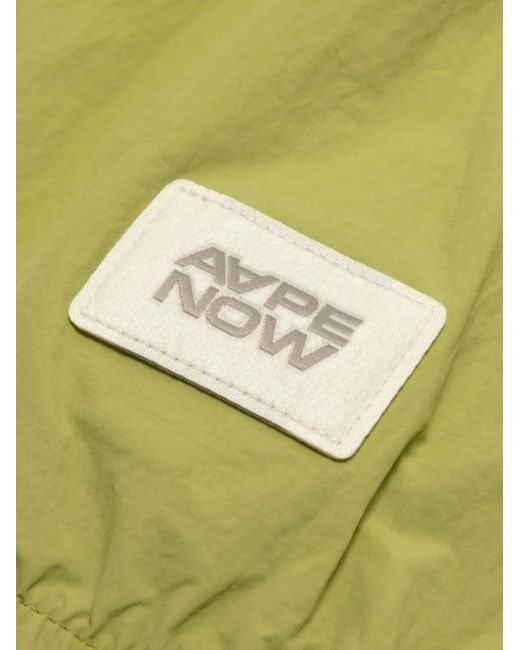 Aape By A Bathing Ape Yellow Logo-Embroidered Jacket for men