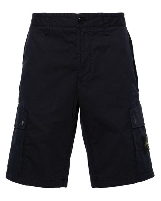 Stone Island Blue Shorts With Pockets for men