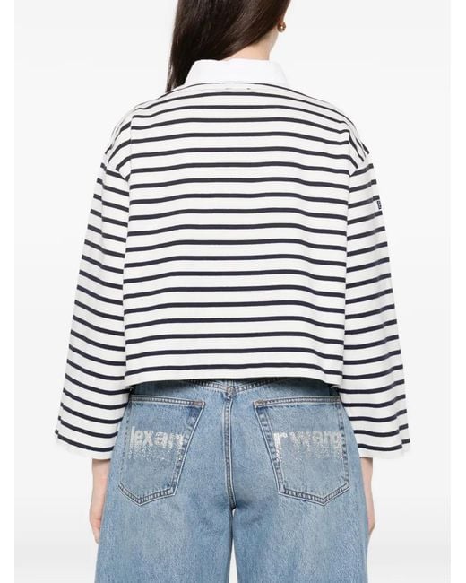 Polo Ralph Lauren White Striped Boatneck T-Shirt