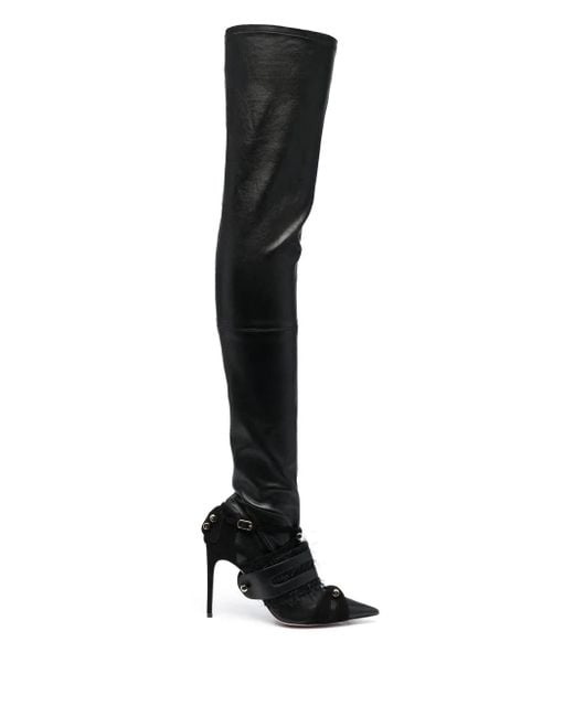 HARDOT Black Thigh-High 105Mm Boots