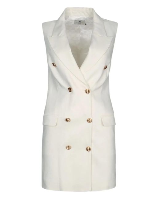 Elisabetta Franchi White Abito Donna