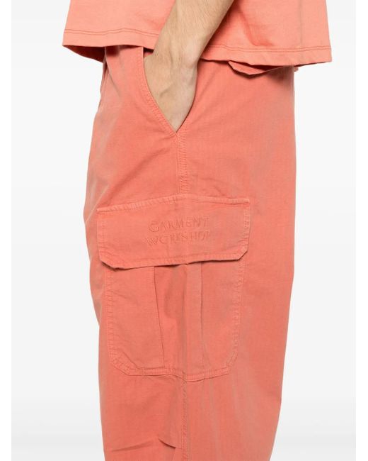 メンズ GARMENT WORKSHOP リップストップ カーゴパンツ Orange
