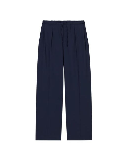 Closed Blue Wynston Drawstring Pleated Trousers