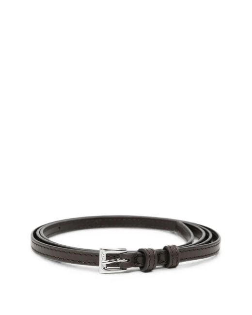 N°21 White Buckle-Fastening Leather Belt