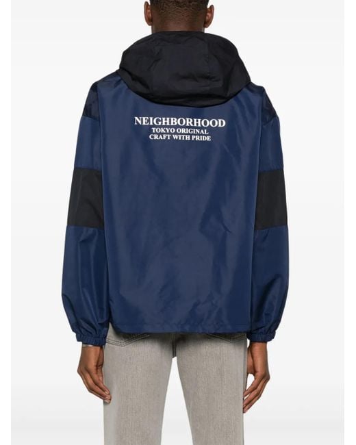 Neighborhood Blue Logo-Patch Jacket for men