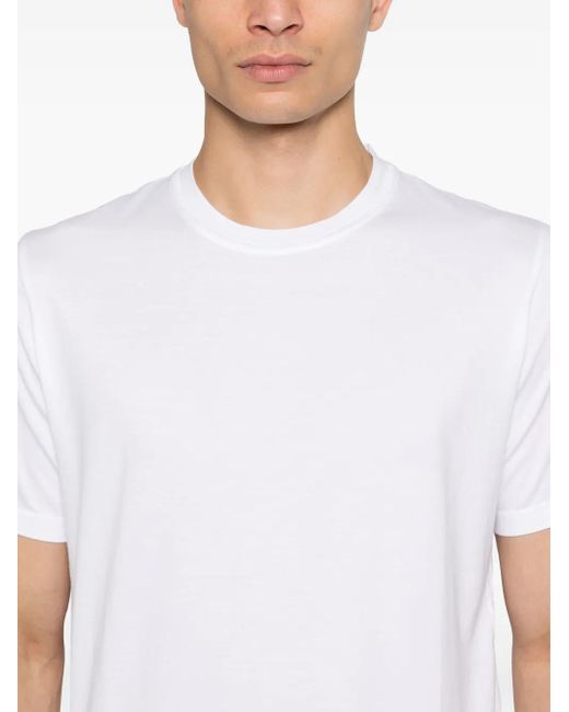 Camiseta De Algodón Fedeli de hombre de color White